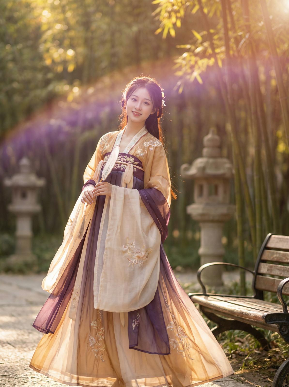 偷拍古风汉服传媒拍摄